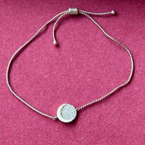 Gold Tone Crescent Moon Adjustable Bracelet